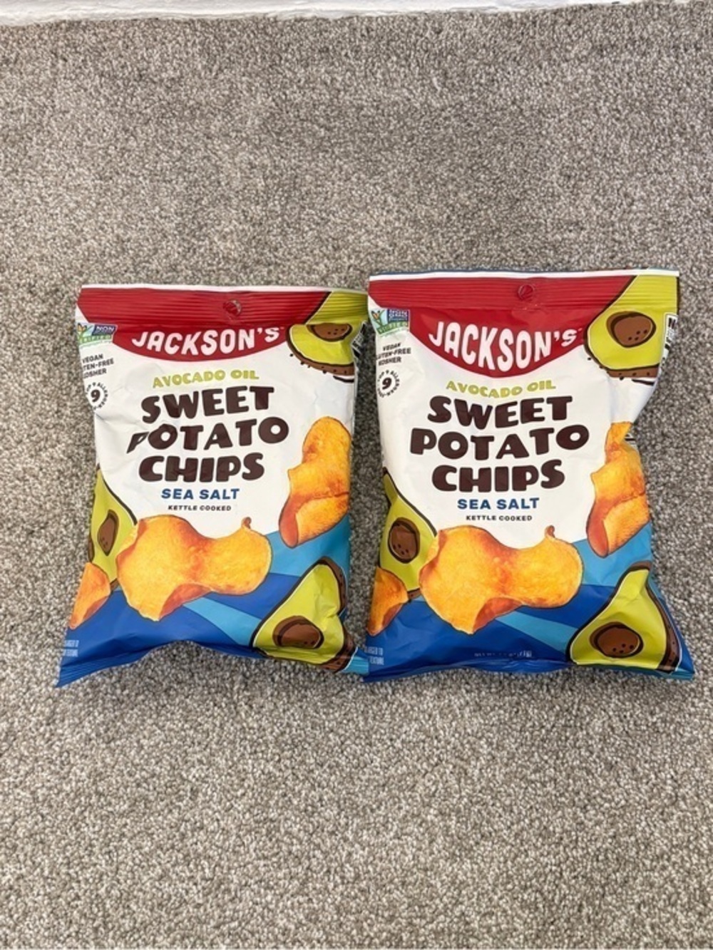 Jackson's Avocado Oil Sweet Potato Chips - Sea Salt (2 Bags)